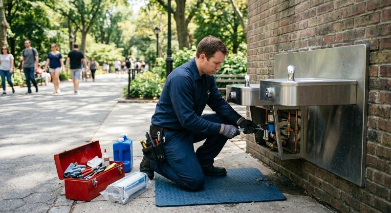 Drinking Fountain Installation in Carson City, NV